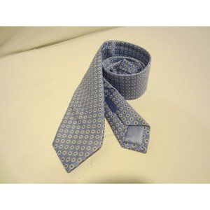 JZ RICHARDS BOULDER light blue geometric silk tie USA 59"